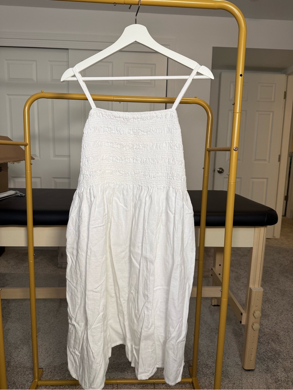 Target White Smocked Midi Sundress